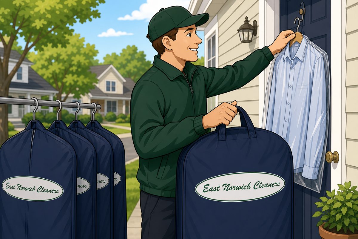 Clean clothes returned and the next dirty bag collected